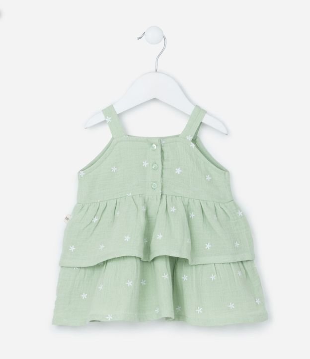 Conjunto Infantil en Tricolina con Bordado Floral - Talle 3 a 18 Meses 5