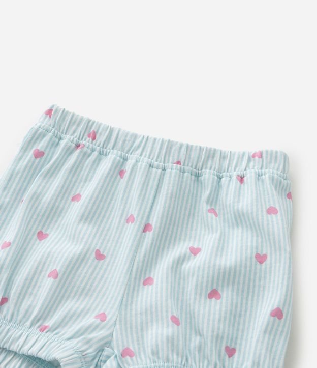 Conjunto Infantil con Estampa de Rayas y Corazones - Talle 0 a 18 Meses 9