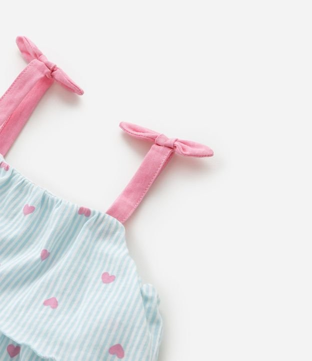 Conjunto Infantil con Estampa de Rayas y Corazones - Talle 0 a 18 Meses 11