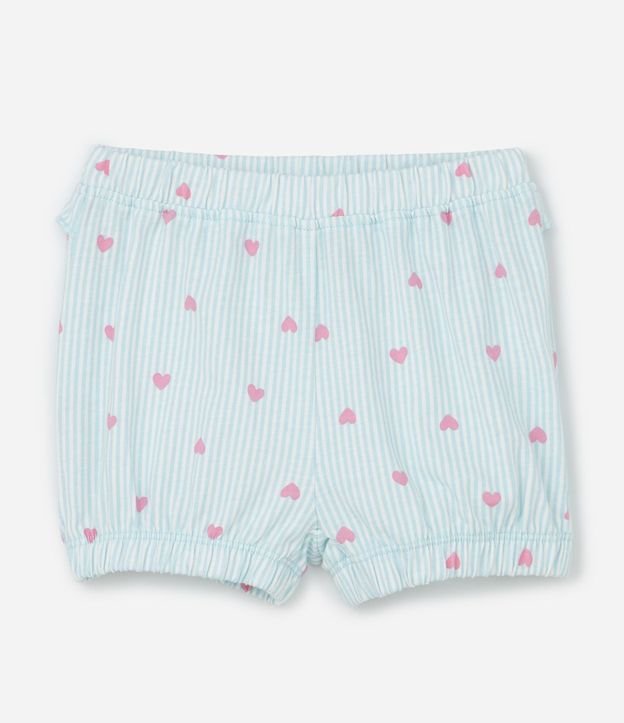 Conjunto Infantil con Estampa de Rayas y Corazones - Talle 0 a 18 Meses 5