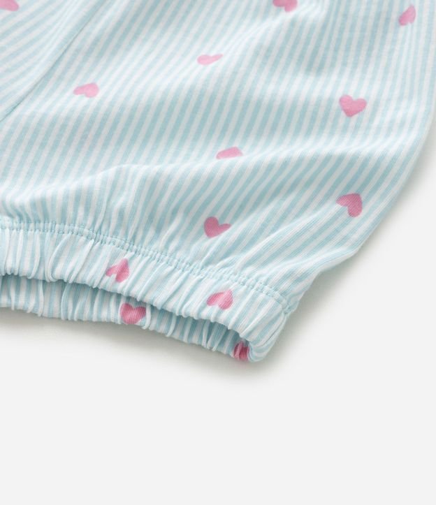 Conjunto Infantil con Estampa de Rayas y Corazones - Talle 0 a 18 Meses 8