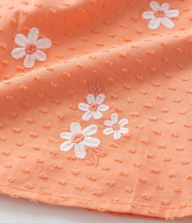 Vestido Infantil en Tricolina con Estampa Floral y Bombacha - Talle 3 a 18 Meses 5