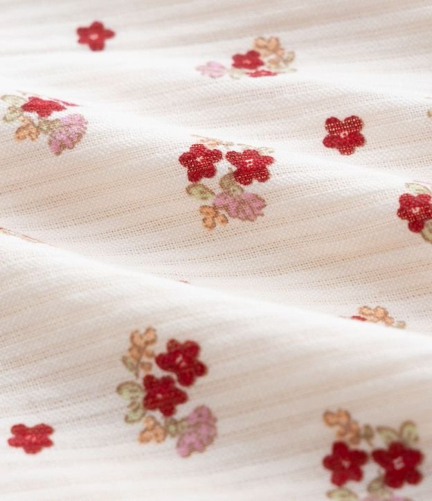 Vestido Infantil en Tricolina con Estampa Floral y Bombacha - Talle 3 a 18 Meses 10
