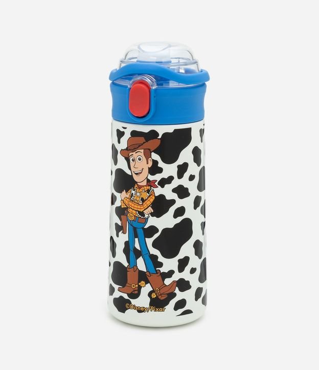 Botella Térmica en Metal con Tapa Botón y Estampa Woody 1