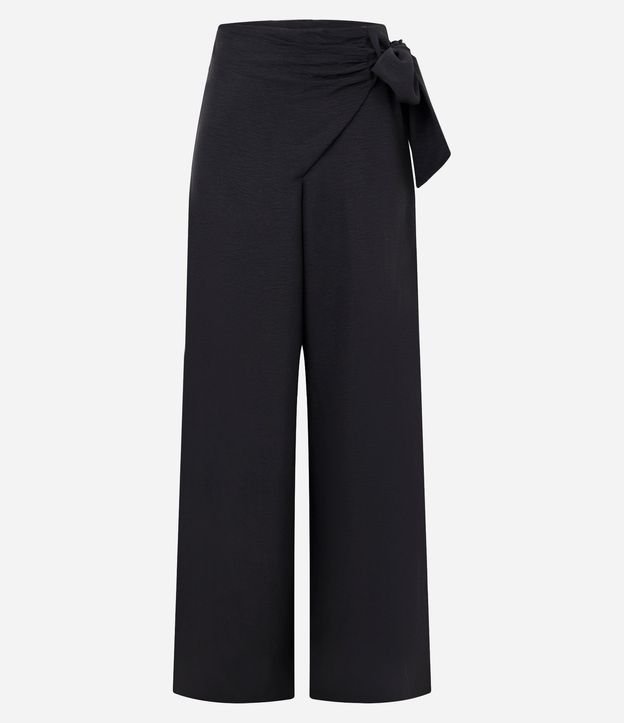 Pantalón Pantalona Sastrería con Superposición y Lazo Lateral 5
