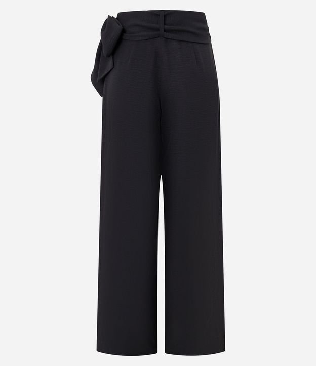 Pantalón Pantalona Sastrería con Superposición y Lazo Lateral 6