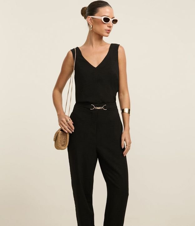 Pantalón Carrot Airflow con Cintura Elástica y Adorno Metalizado 2