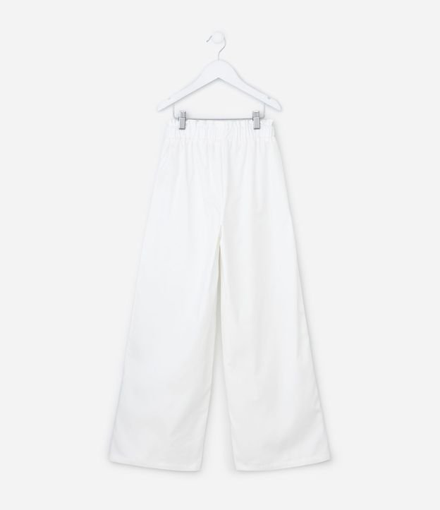 Pantalón Wide Leg Infantil en Sarga con Aplicación de Brillos- Talle 5 a 14 años 4