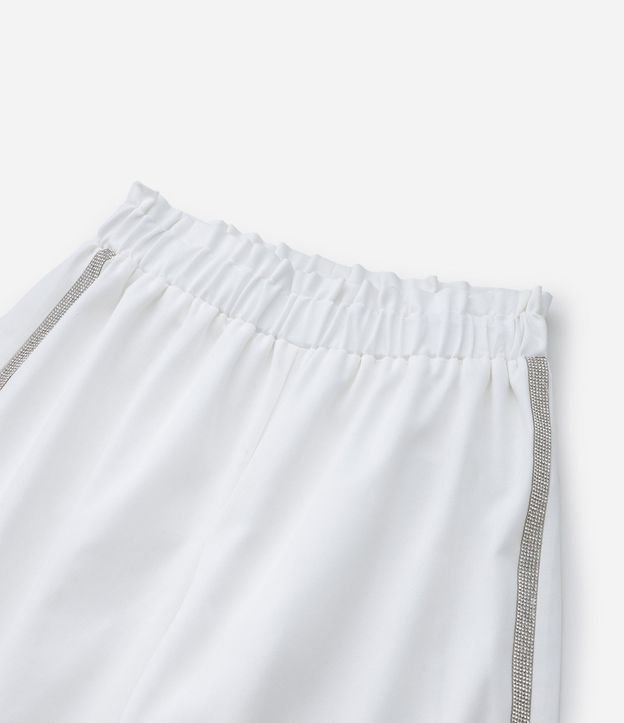 Pantalón Wide Leg Infantil en Sarga con Aplicación de Brillos- Talle 5 a 14 años 7
