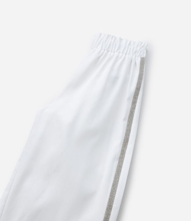 Pantalón Wide Leg Infantil en Sarga con Aplicación de Brillos- Talle 5 a 14 años 8