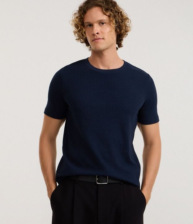 Remera Slim en Algodón Texturizada 1