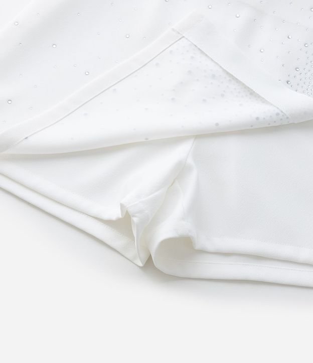 Short Pollera Infantil en Crepé con Brillos Sastre - Talle 5 a 14 años 7