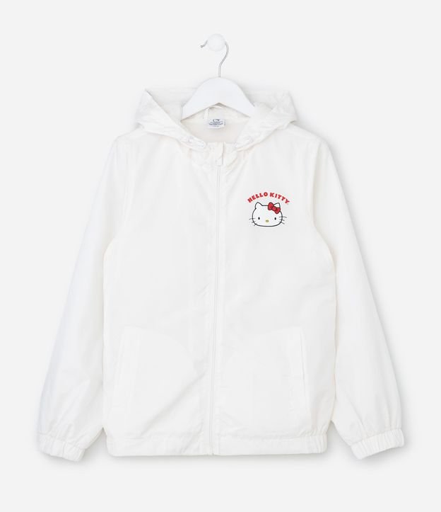 Campera Infantil Rompe Viento con Estampa Hello Kitty - Talle 5 a 14 años