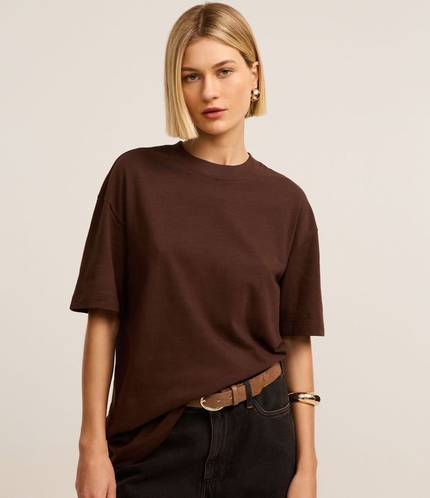 Remera Básica Relaxed en Malla