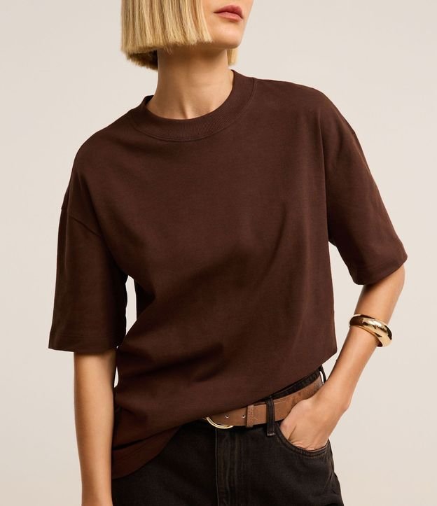 Remera Básica Relaxed en Malla 5