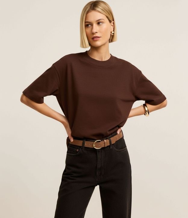 Remera Básica Relaxed en Malla 6