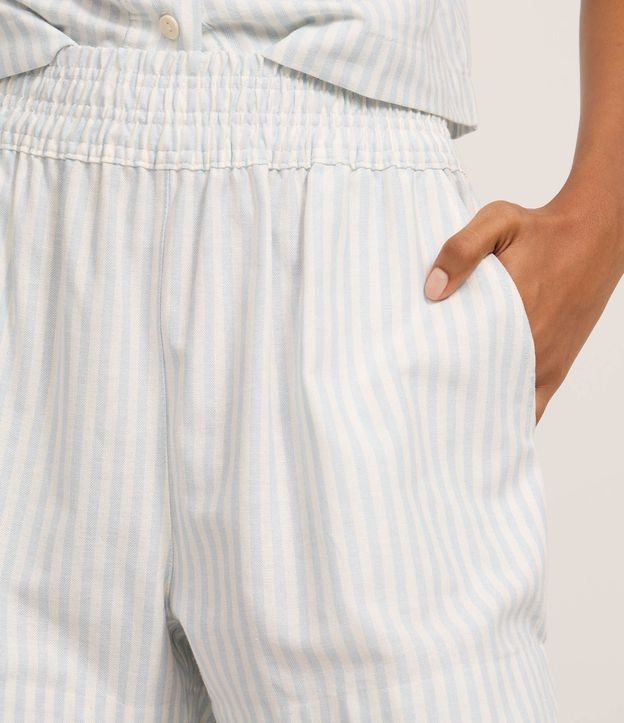 Short Runner en Sarga con Rayas y Cintura Elástica 6