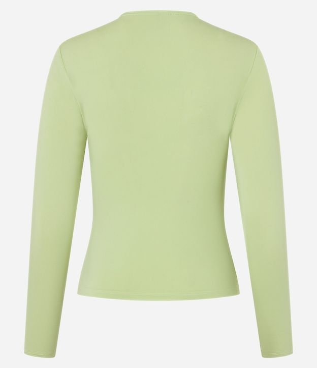 Blusa de Microfibra con Escote Distintivo y Ribete Delantero 6