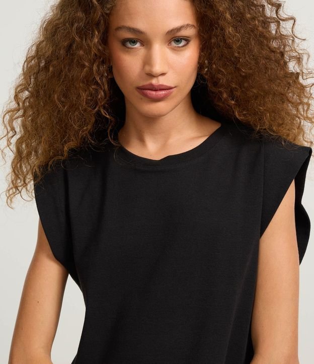 Blusa en Rib sin Manga Hombrera 3