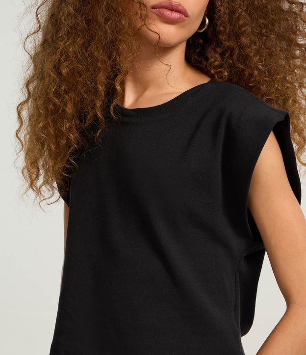 Blusa en Rib sin Manga Hombrera 4
