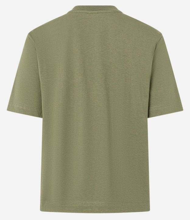 Remera en Algodón con Bolsillo de Efecto Ganchillo 6