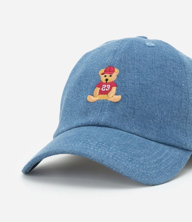 Gorra Aba Curva en Jeans con Bordado Osito 4