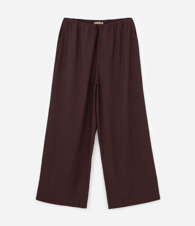 Pantalón Flare Texturizada en Anarruga Curve y Plus Size 6
