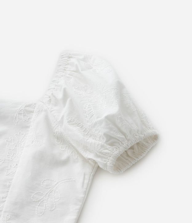 Blusa Infantil Cropped en Tricolina Bordada – Talle 5 A 14 años 5