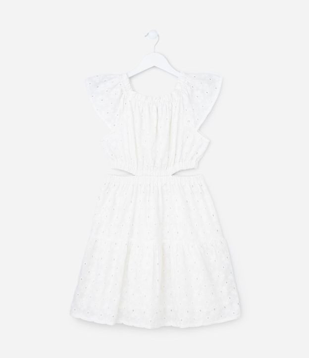 Vestido Marias Infantil en Laise con Cut Out - Talle 5 a 14 años