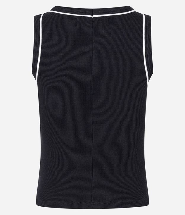 Musculosa en Rib con Frisos Contrastantes 7