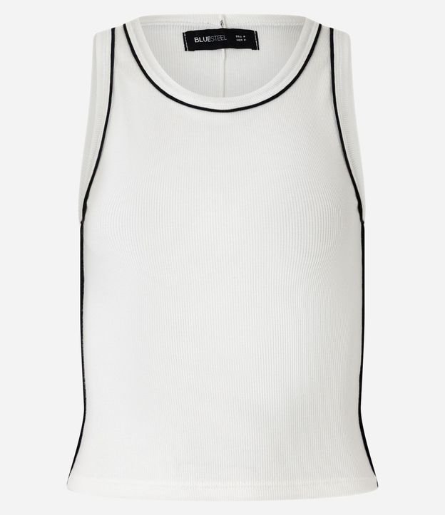 Musculosa en Rib con Frisos Contrastantes 4