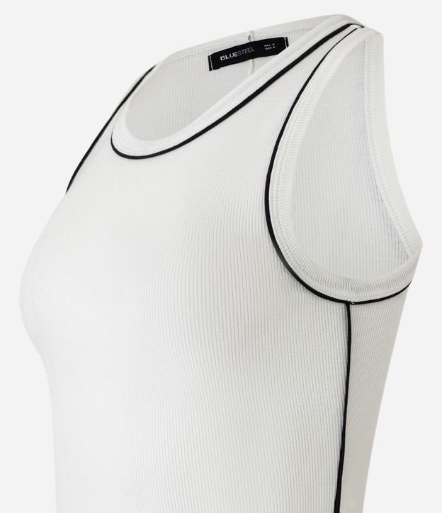 Musculosa en Rib con Frisos Contrastantes 5