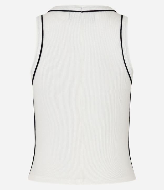 Musculosa en Rib con Frisos Contrastantes 6