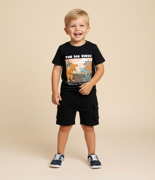 Bermuda Infantil en Algodón con Bolsillo Cargo - Talle 1 a 6 años