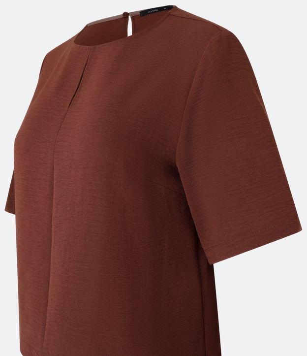 Blusa en Crepé con Cuello Redondo y Cutout 6