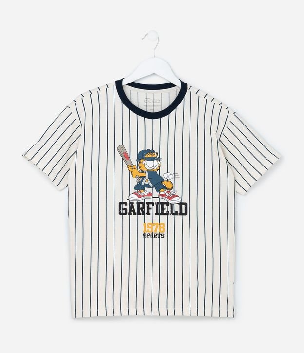 Remera Oversized Infantil con Estampa Garfield Baseball - Talle 5 a 14 años 2