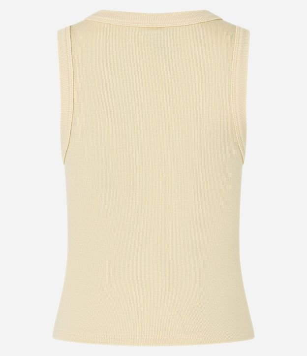 Blusa Cropped sin Manga en Ribana con Cuello Redondo 10