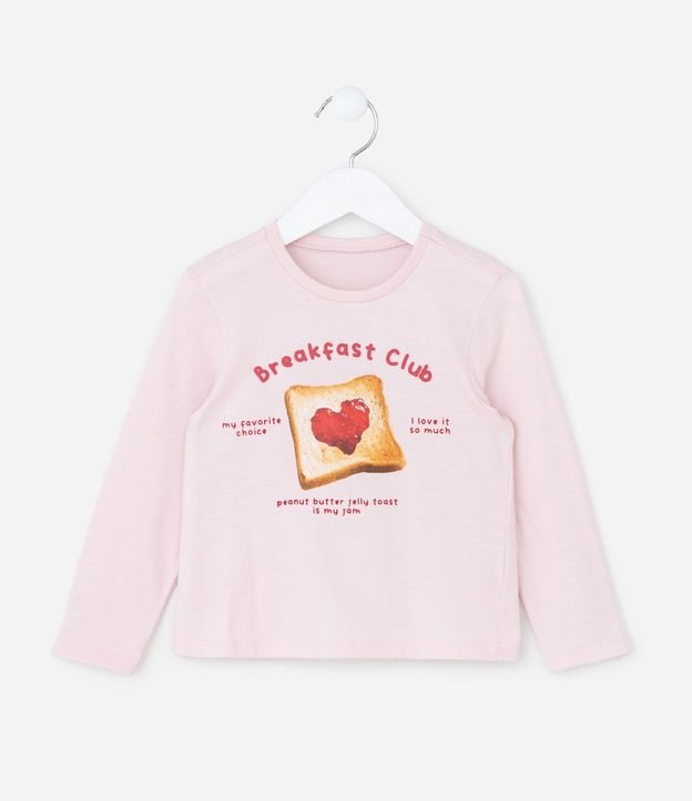 Blusa Infantil en Algodón Estampa Torrada - Talle 1 a 6 años