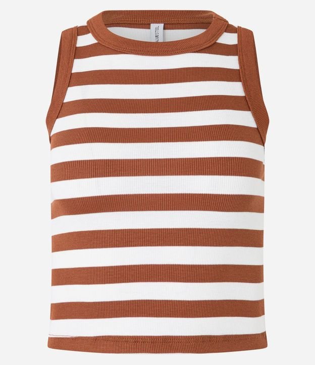 Blusa Musculosa en Viscosa Rayada y con Textura 6