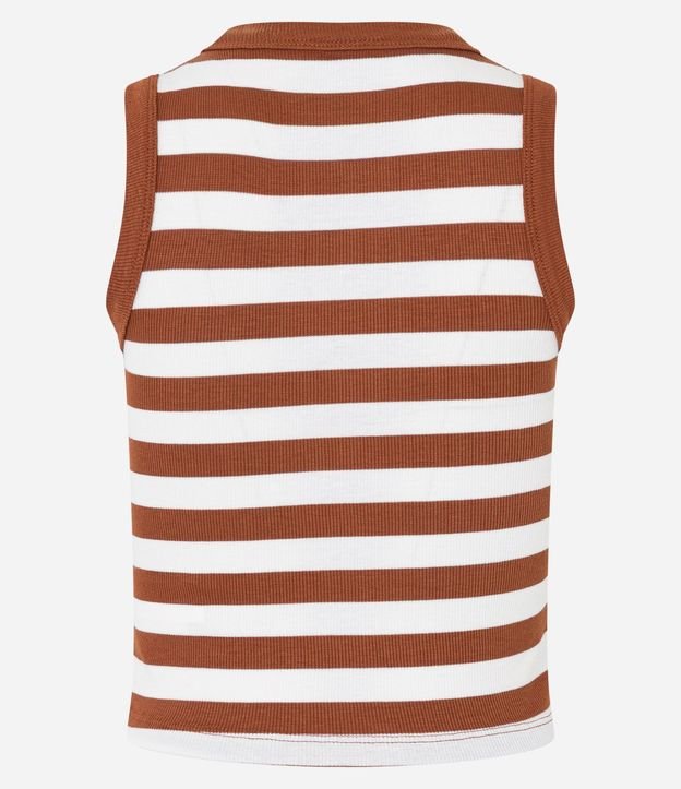 Blusa Musculosa en Viscosa Rayada y con Textura 8
