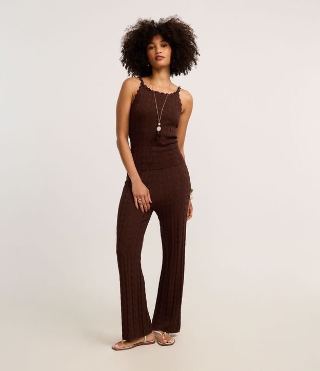 Blusa en Punto con Escote Canoa con Adornos 2