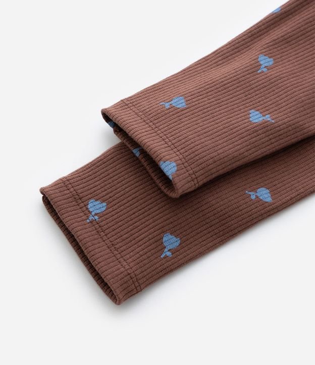 Pantalón Legging Infantil Acanalada con Estampa Tulipa - Tam1 a 6 años 4