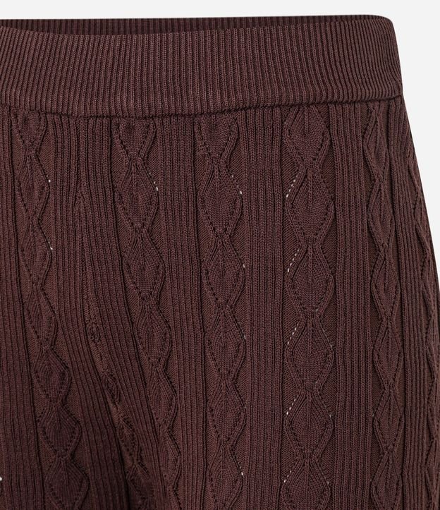 Pantalón Recto Cintura Alta en Punto con Mix de Puntos 8