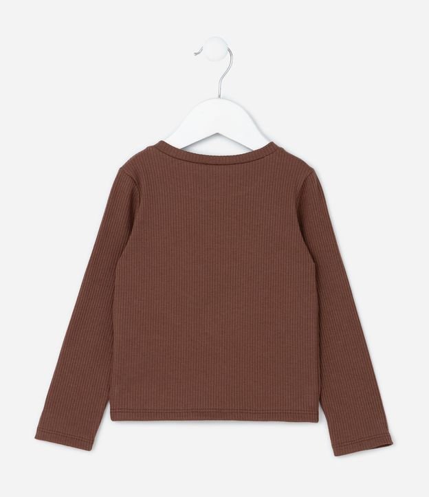 Blusa Infantil Acanalada con Bordado Tulipa - Talle 1 a 6 años 2