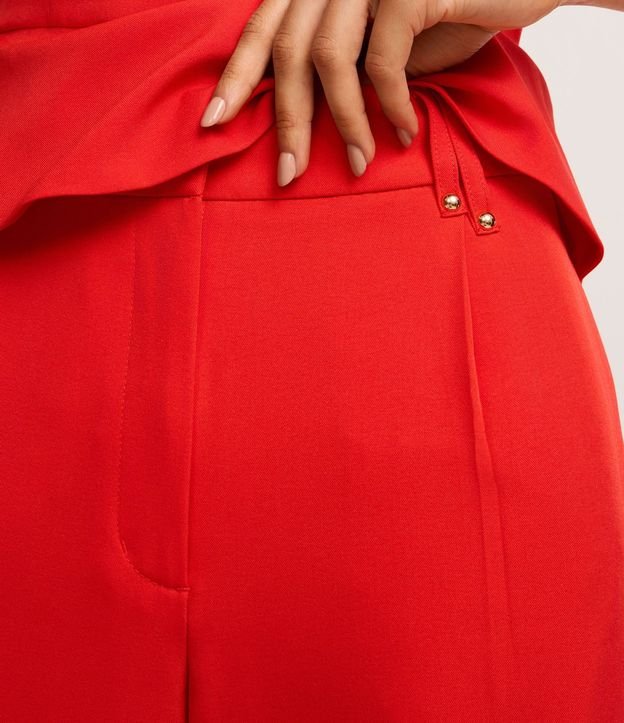 Pantalón Wide Leg Sastrería con Cintura Doble y Detalle de Remache 4