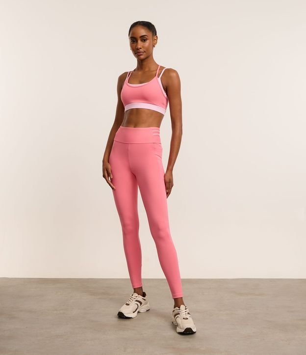 Pantalón Legging Deportiva en Microfibra con Bolsillo Lateral y Elástico Porta Remera 2