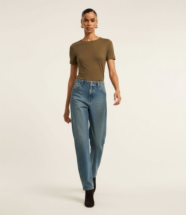 Blusa Básica en Viscosa con Escote Redondo 5