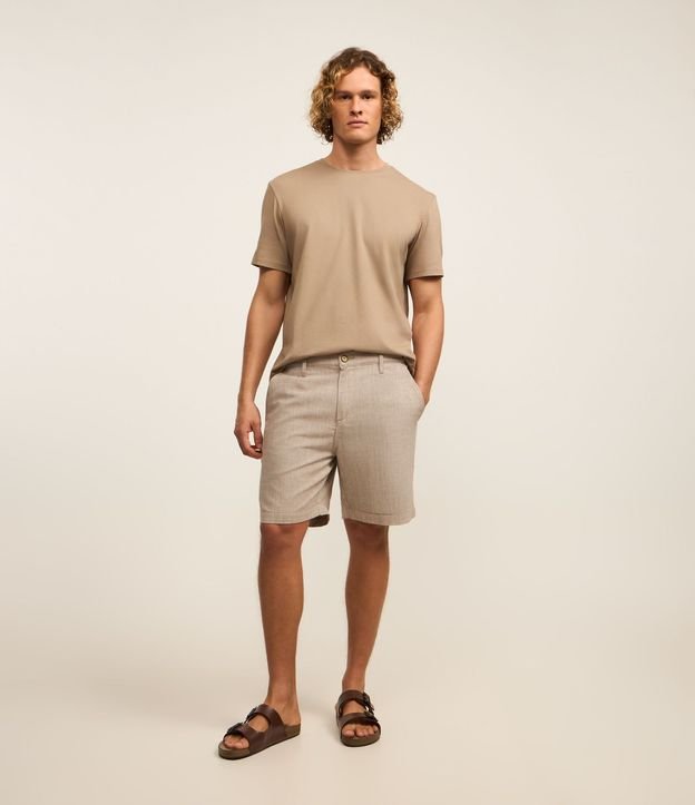 Bermuda en Oxford con Cintura Ajustable
