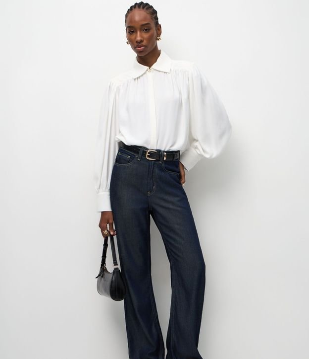 Pantalón Recto en Jeans Raw con Cintura Alta 2
