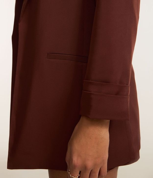 Blazer Oversized Alargado en Sastrería con Pliegues en el Puño